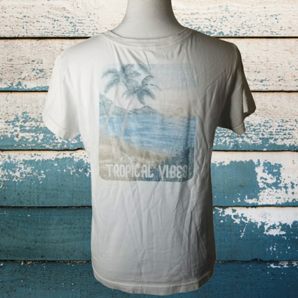 🦋Roxy 100% Cotton Tropical Vibes Graphic Tee